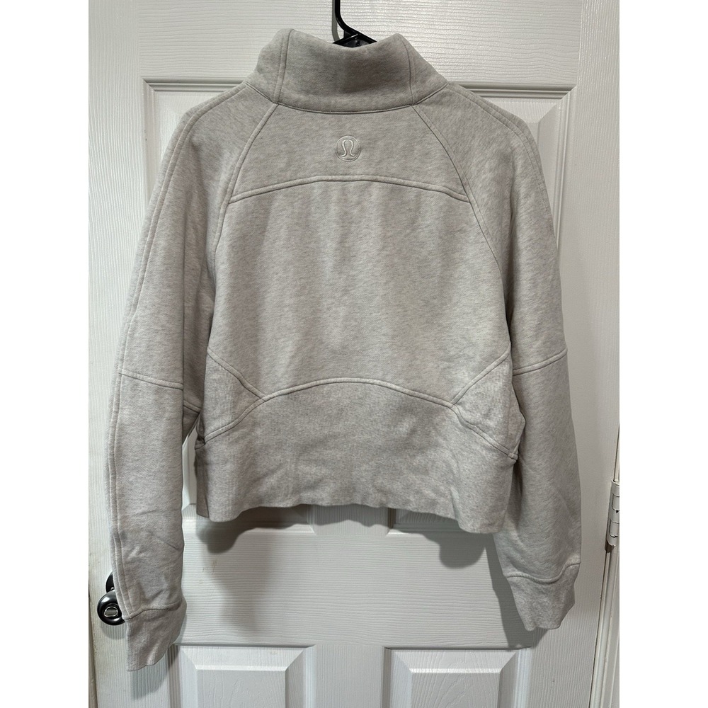 Lululemon Scuba oversized half-zip hoodie Grey And Gold Zipper Size M/L - Picture 5 of 7